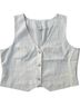 Joie 47% Polyester 38% Rayon 9% Nylon 6% Linen 100% Polyester Ivory Tan White Tuxedo Vest Size L - photo 1