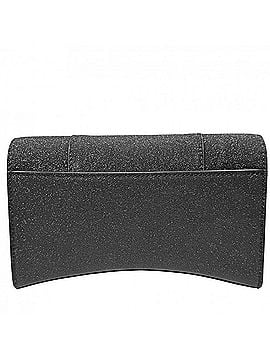 Balenciaga Balenciaga Hourglass Chain Wallet for Women - Glittery Shoulder Bag/Crossbody Bag 656050 Canvas Black with Silver Hardware (view 2)