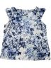 Sunny Girl 100% Polyester Floral Blue White Sleeveless Blouse Size XL - photo 1
