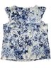 Sunny Girl 100% Polyester Floral Blue White Sleeveless Blouse Size XL - photo 2