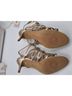 Vince Camuto 100% Leather Gold Heels Size 8 - photo 8