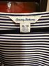Tommy Bahama Stripes White Blue Short Sleeve Blouse Size XL - photo 3