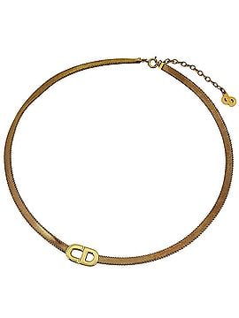 Christian Dior Christian Dior logo necklace choker CD GP gold women's (view 1)