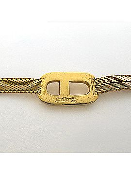 Christian Dior Christian Dior logo necklace choker CD GP gold women's (view 2)