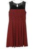 Enfocus Chevron-herringbone Red Black Casual Dress Size 14 - photo 2