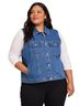 Eddie Bauer 100% Cotton Solid Blue Denim Vest Size XXL - photo 1