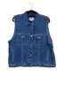 Eddie Bauer 100% Cotton Solid Blue Denim Vest Size XXL - photo 2