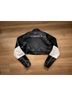 Cubanas 100% Faux Leather Black White Leather Jacket Size S - photo 3