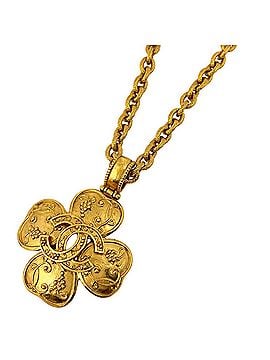 Chanel Chanel Coco Mark Clover Necklace GP Gold Women's (view 1)