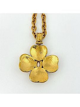 Chanel Chanel Coco Mark Clover Necklace GP Gold Women's (view 2)