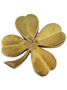 Chanel Chanel Coco Mark Brooch Clover GP Gold Women's (view 1)