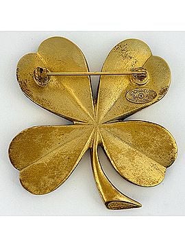 Chanel Chanel Coco Mark Brooch Clover GP Gold Women's (view 2)