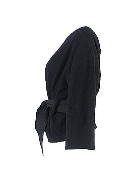 Christophe Lemaire Lemaire V-neck Belted Blouse in Black Wool (view 2)