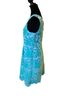Donna Ricco 100% Polyester 100% Nylon Floral Teal White Cocktail Dress Size 10 - photo 2