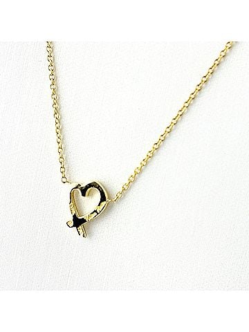 Tiffany & Co. Tiffany &amp; Co. Loving Heart Necklace, Yellow Gold (YG) Pendant, Elsa Peretti Design, 750 Diamond, Women's Necklace (view 2)