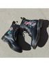 Dr. Martens Floral Black Pink Boots Size 5 - photo 3