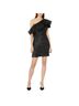Halston Heritage 100% Polyester 92% Polyester 8% Elastane Print Black Silver Cocktail Dress Size 4 - photo 1