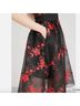 Maje Floral Black Red Cocktail Dress Size 2 - photo 5