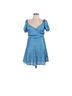 Zara 100% Polyester Floral Blue Casual Dress Size L - photo 1