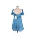 Zara 100% Polyester Floral Blue Casual Dress Size L - photo 2