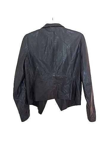 Theory drape front fitted Leather Jacket (view 2)