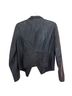 Theory Solid Black Leather Jacket Size M - photo 2