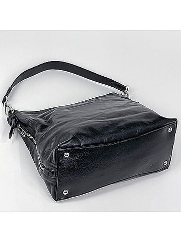 Prada Prada PRADA Logo Plate Shoulder Bag, Leather, Nero (Black), Women's (view 2)
