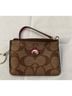 Coach Solid Brown Pink Leather Coin Purse One size - photo 3