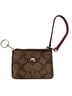 Coach Solid Brown Pink Leather Coin Purse One size - photo 1