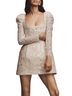 by watters. 100% Polyester 100% Polyester Solid Ivory Silver Cocktail Dress Size 2 - photo 1