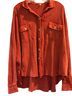 Free People 100% Cotton Solid Red Jacket Size S - photo 4