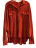 Free People 100% Cotton Solid Red Jacket Size S - photo 8