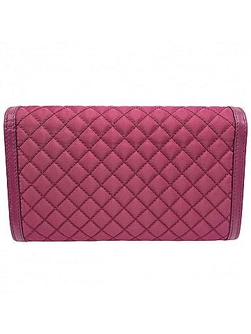 Prada Prada Chain Wallet for Women, Quilted Shoulder Bag, Wallet, Purse, Strap, Crossbody PRADA 1M1437, Nylon Leather, Pink, Gold Hardware (view 2)