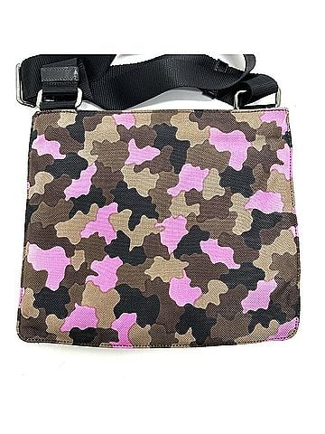 Prada PRADA VA0886 Camouflage Flat Crossbody Shoulder Bag with Triangle Logo Plate, Canvas, Women's, Multicolor (view 2)