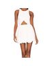 NBD 100% Polyester 97% Polyester 3% Spandex Solid White Cocktail Dress Size L - photo 1