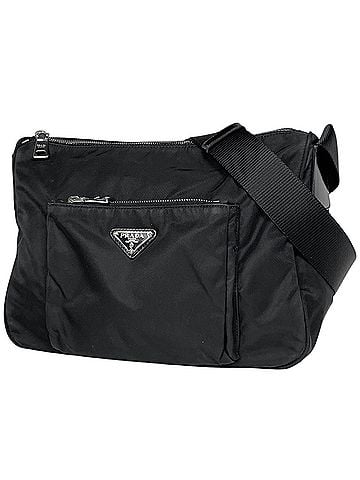 Prada Prada PRADA Logo Plate Shoulder Bag Nylon Nero (Black) Women's (view 1)