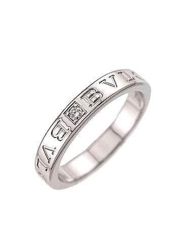 Bvlgari Bulgari BVLGARI B-ZERO1 Essential Ring with 1 Diamond, 18K WG White Gold 750 (view 1)