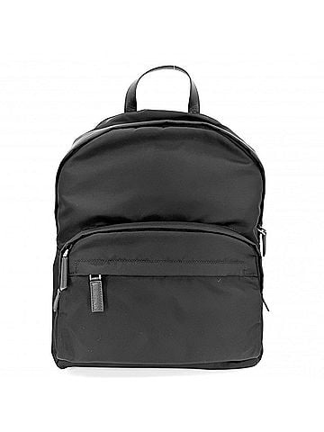 Prada Prada Backpack for Men and Women, Triangle Logo, PRADA 2VZ066, Nylon, Black, Silver Hardware (view 1)