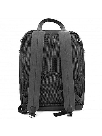 Prada Prada Backpack for Men and Women, Triangle Logo, PRADA 2VZ066, Nylon, Black, Silver Hardware (view 2)