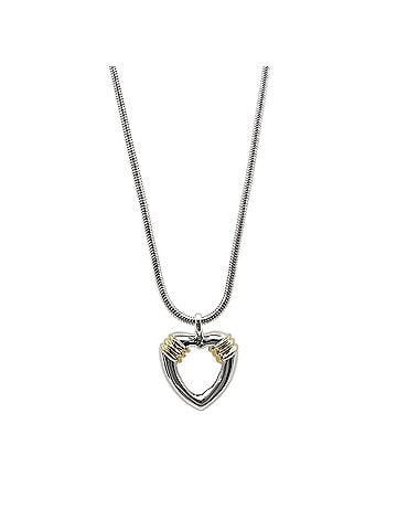 Tiffany & Co. TIFFANY&amp;Co. Tiffany Heart Coil Snake Chain Combination Necklace Pendant Vintage SV925 Women's (view 1)