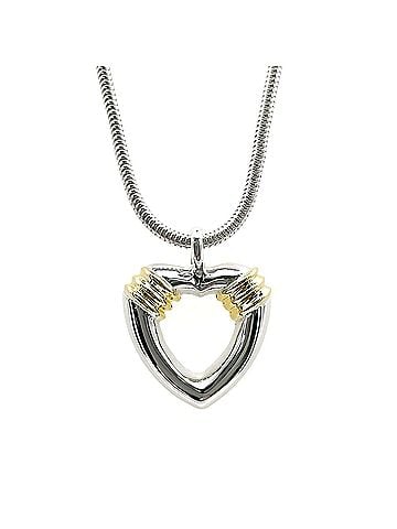 Tiffany & Co. TIFFANY&amp;Co. Tiffany Heart Coil Snake Chain Combination Necklace Pendant Vintage SV925 Women's (view 2)