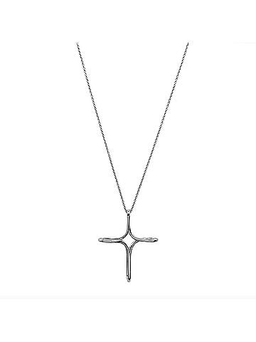 Tiffany & Co. TIFFANY&amp;Co. Tiffany Infinity Cross Elsa Peretti Necklace Pendant Rosary SV925 Men's Women's (view 1)