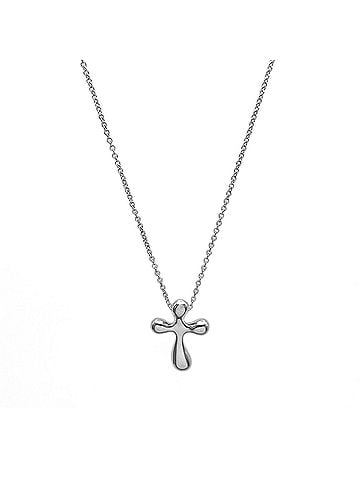 Tiffany & Co. TIFFANY&amp;Co. Tiffany Small Cross Elsa Peretti Necklace Pendant SV925 Men's Women's (view 1)