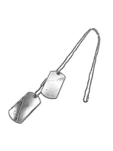 Gucci GUCCI Dog Tag Ball Chain Plate Necklace Pendant SV925 Men's Women's (view 1)