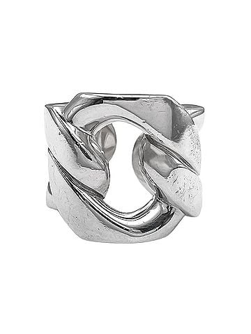 Hermès HERMES Capture Ring with Chain, Vintage, SV925, 7781, Silver, Men's/Women's (view 1)