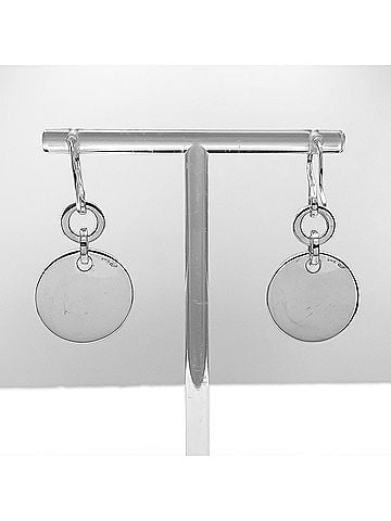 Gucci GUCCI Logo Round Plate Earrings, Tiered Swing, SV925, Men's &amp; Women's (view 2)