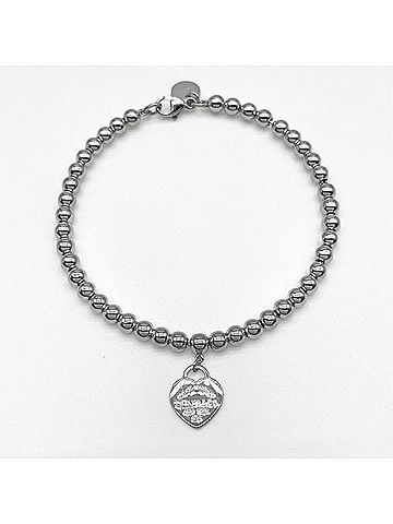 Tiffany & Co. TIFFANY&amp;Co. Tiffany Return to Heart Tag Bead Bracelet Bangle 16cm SV925 Enamel Silver Women's (view 2)