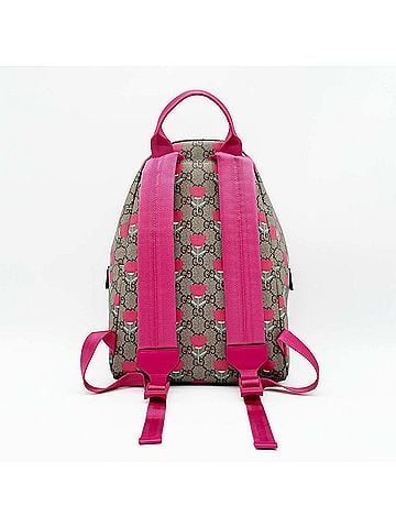 Gucci GUCCI Children's Tulip Backpack/Daypack, Flower Design, GG Supreme, 782708, Coated Canvas, Brown, Men's/Women's (view 2)