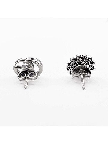 Gucci GUCCI Double G Logo Flower Earrings GG SV925 Shell Silver Women's (view 2)