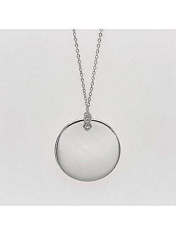 Tiffany & Co. TIFFANY&amp;Co. Tiffany Round Plate Elsa Peretti Necklace Pendant SV925 Men's Women's (view 2)